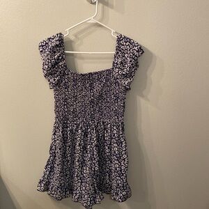 Blue flowered romper